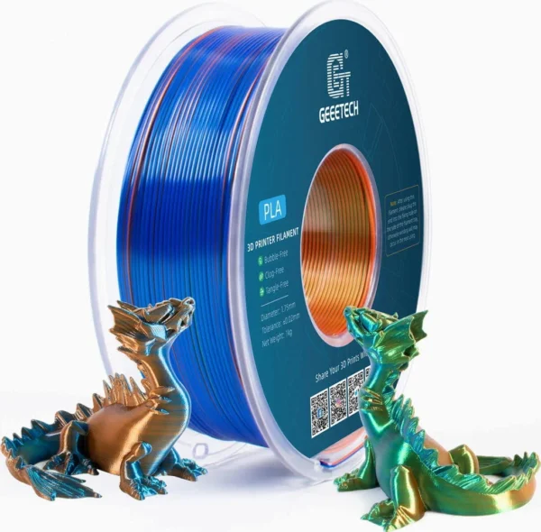 GEEETECH PLA Silk Tri-Color Orange+Blue+Green - 1,75 mm / 1000 g