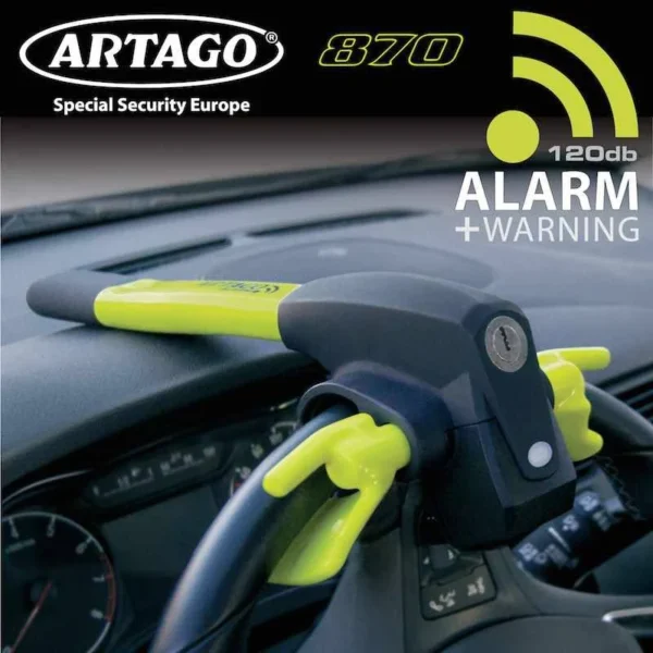 Artago Larm Bilrattstöld Carlock Gul