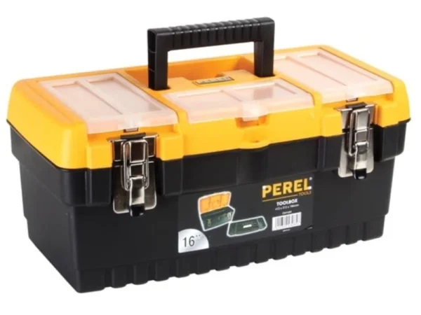 Perel Verktygslåda 41,3 X 21,2 X 18,6 Cm Svart/orange