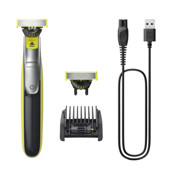 Philips OneBlade 360 QP2734/30 Ansikte, Folierakapparat, Grå, Lime, Contour-following technology, Dual protection system, 360 Blade, QP210, QP220, QP